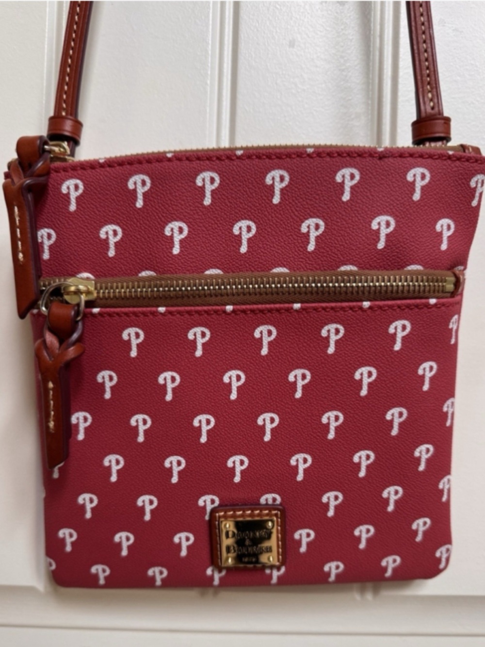 Dooney & Bourke Philadelphia Phillies MLB Baseball Purse With Leather Trim